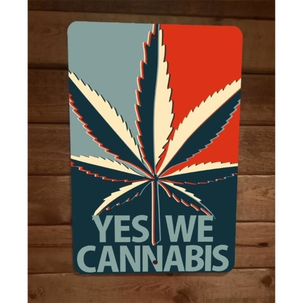 Yes We Cannabis 420‎ Mary Jane 8x12 Metal Wall Sign